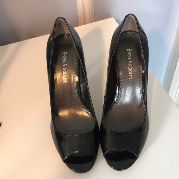 Enzo Angiolini Eamaylie 5.5M Black peep toe heels - Picture 7 of 16